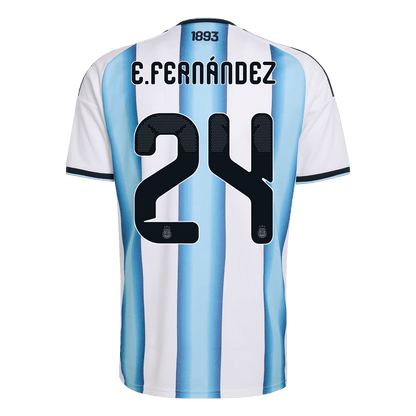 E. FERNÁNDEZ #24 Argentina Mens Home Soccer Jersey World Cup 2026 Blue&White [PREMIUM]