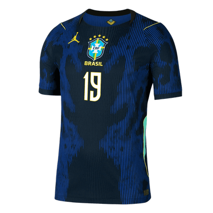 ENDRICK #19 Brazil Mens Away Soccer Jersey World Cup 2026 Navy - Player Version