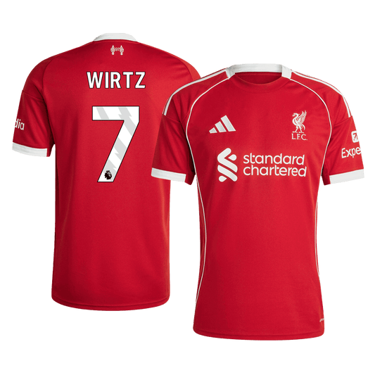 WIRTZ #7 Liverpool Mens Home Soccer Jersey 2025/26 Red