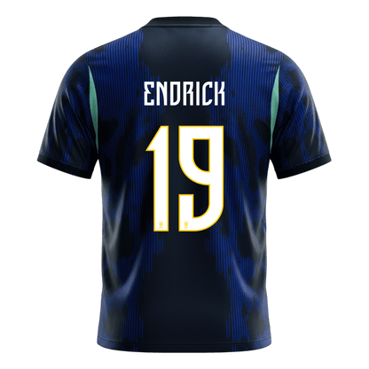 ENDRICK #19 Brazil Mens Away Soccer Jersey World Cup 2026 Navy