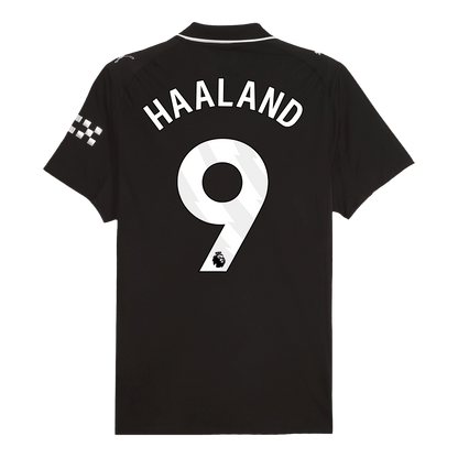 HAALAND #9 Manchester City Mens Away Soccer Jersey 2025/26 Black - Player Version
