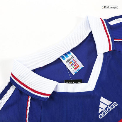Retro ZIDANE #10 France Mens Home Soccer Jersey World Cup 1998 Blue