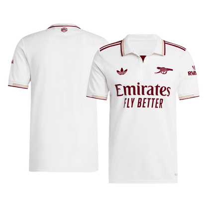 Arsenal Mens Third Away Soccer Jersey 2025/26 White - Player Version