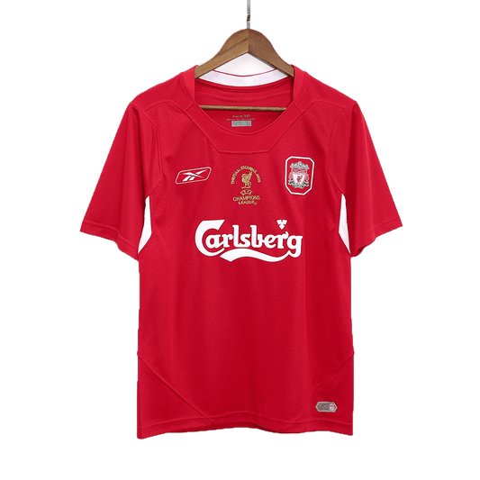 Retro Liverpool Mens Soccer Jersey UCL 2005 Red
