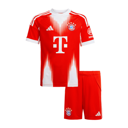 Bayern Munich Kids Home Soccer Kit 2025/26 Red