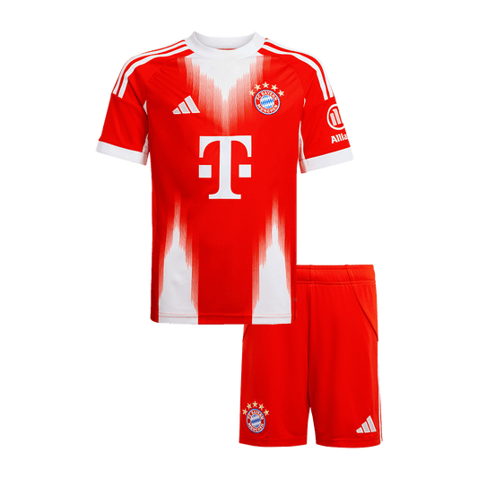 Bayern Munich Kids Home Soccer Kit 2025/26 Red