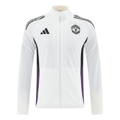 Manchester United Mens Windbreaker Jacket 2025/26 White