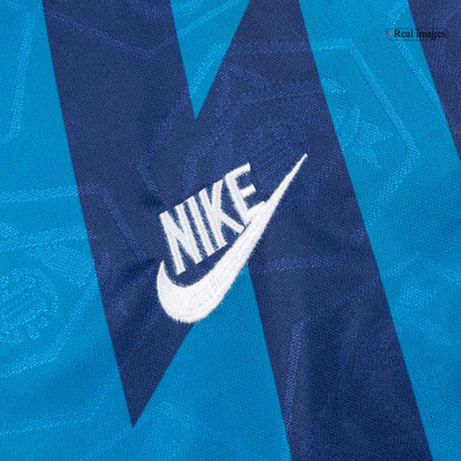 Retro Arsenal Mens Away Soccer Jersey 1995 Blue
