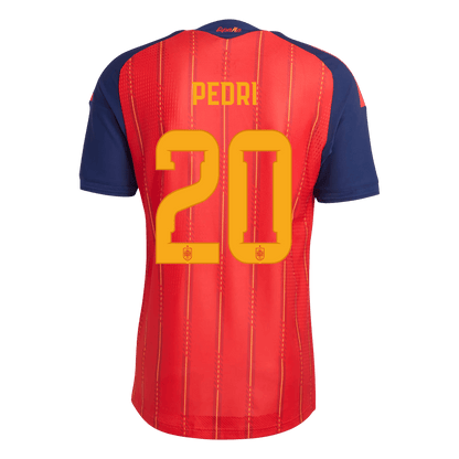 PEDRI #20 Spain Mens Home Soccer Jersey World Cup 2026 Red - Player Version