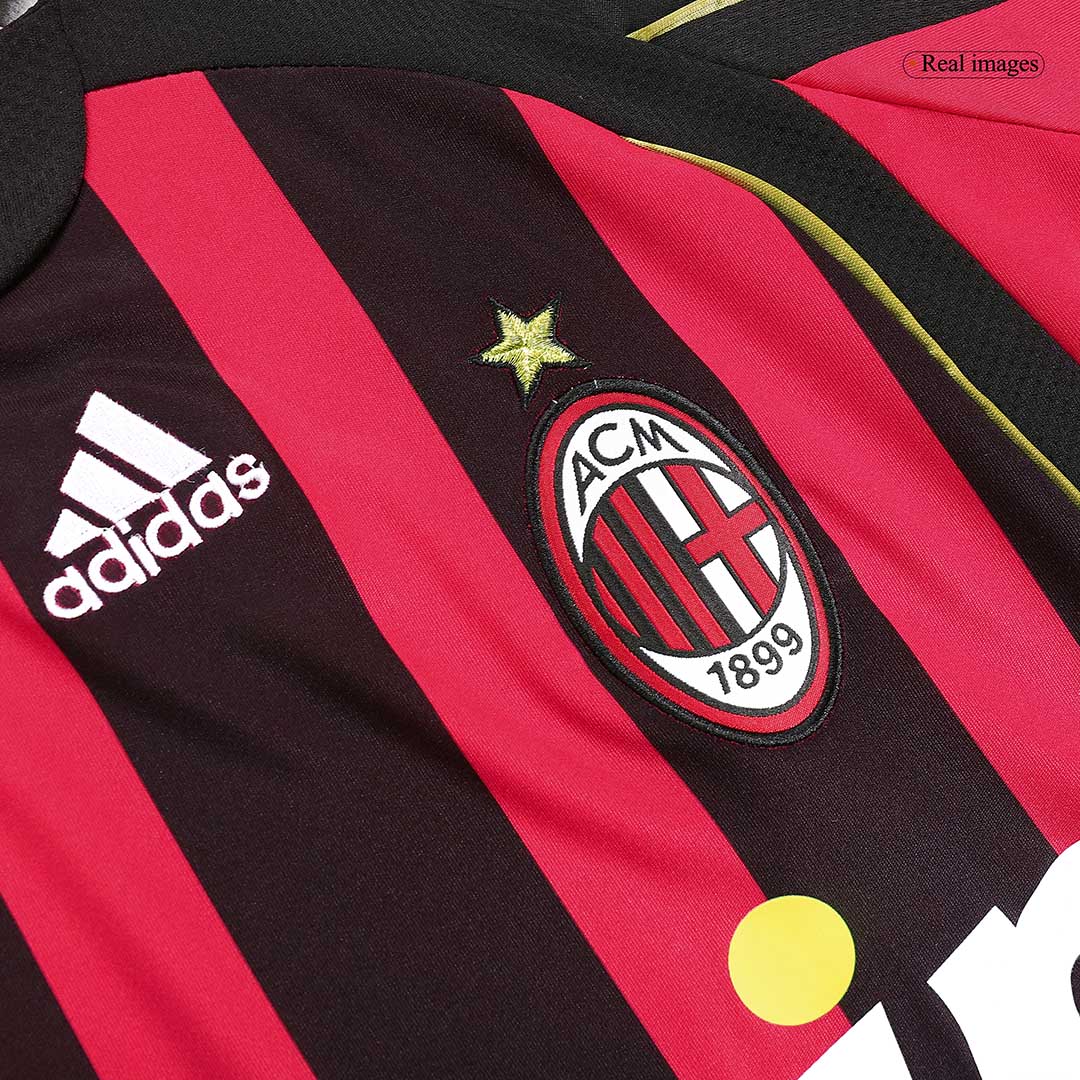 Retro MALDINI #3 AC Milan Mens Home Soccer Jersey 2006/07 Red&Black