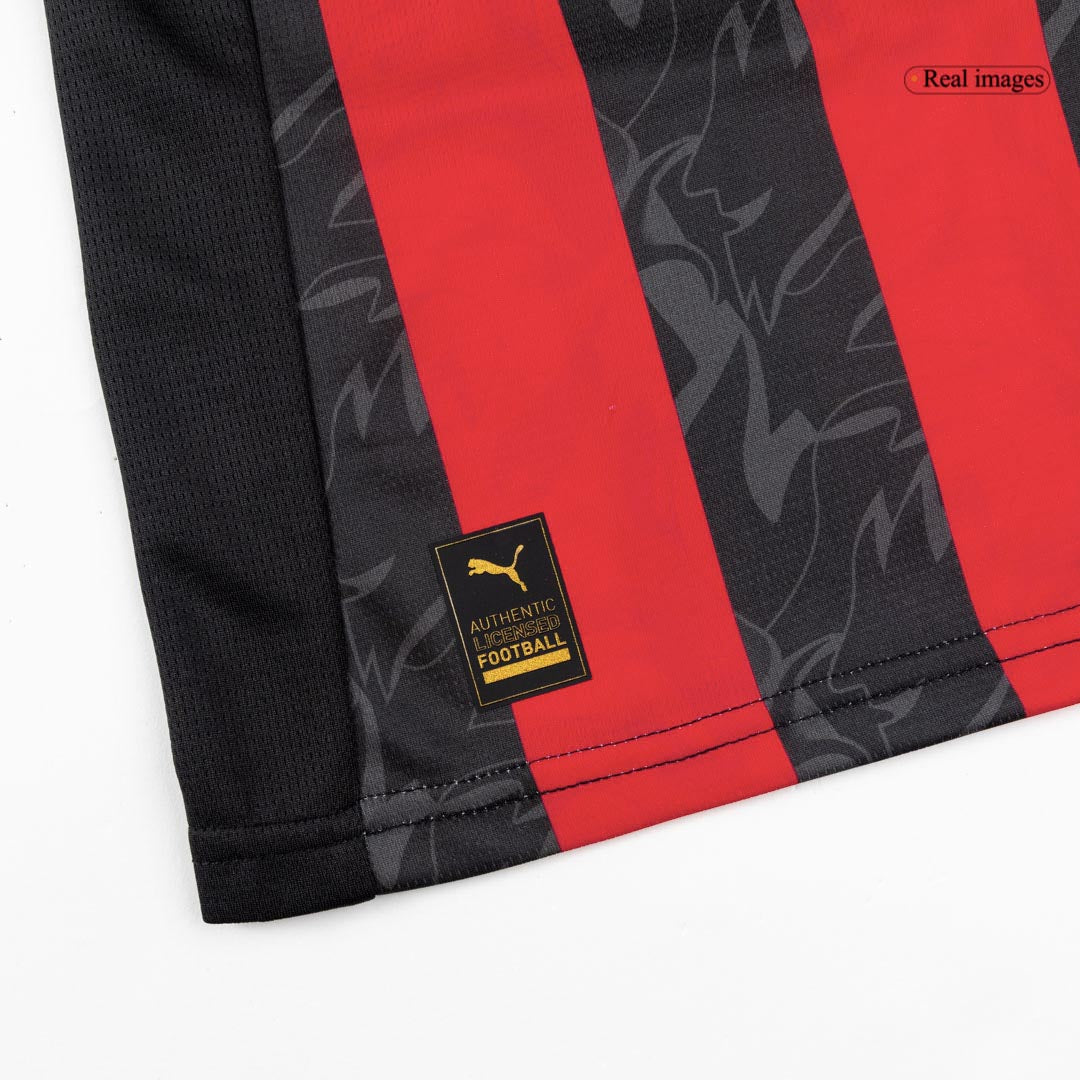 PULISIC #11 AC Milan Mens Home Soccer Jersey 2025/26 Red&Black [PREMIUM]