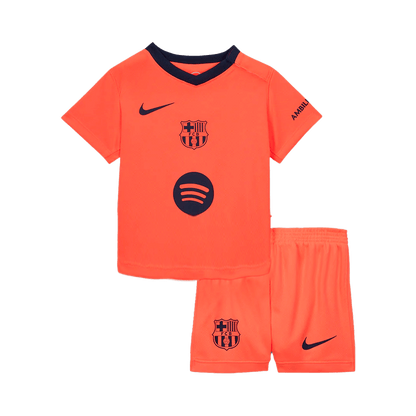 Barcelona Kids Third Away Soccer Kit 2025/26 Orange