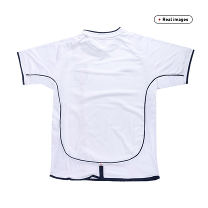 Retro England Mens Home Soccer Jersey 2002 White