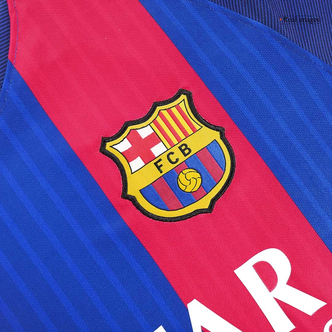 Retro Barcelona Mens Home Soccer Jersey 2016/17 Red&Blue