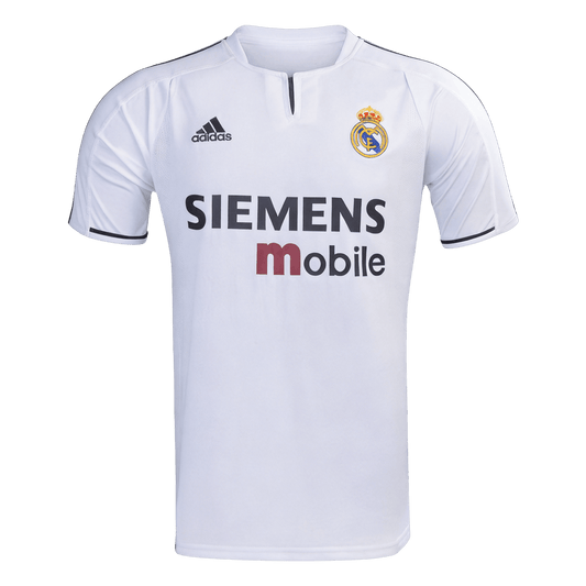 Retro Real Madrid Mens Home Soccer Jersey 2003/04 White