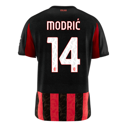 MODRIĆ #14 AC Milan Mens Home Soccer Jersey 2025/26 Red&Black [PREMIUM]