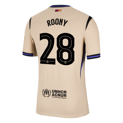 ROONY #28 Barcelona Mens Away Soccer Jersey UCL 2025/26 Yellow - Player Version