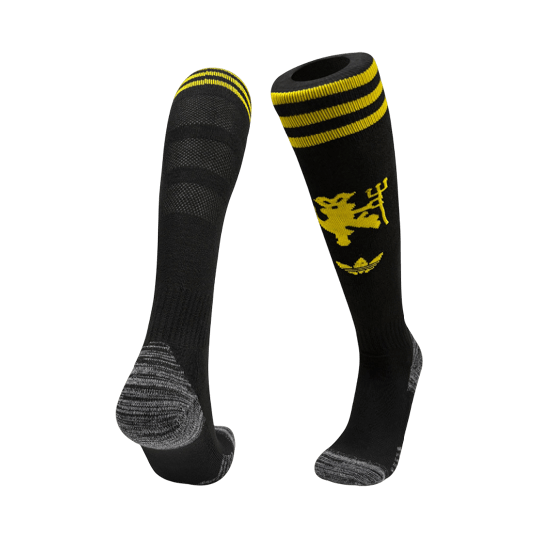 Manchester United Kids Third Away Soccer Socks 2025/26 Black [PREMIUM]