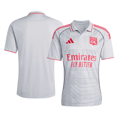 Olympique Lyonnais Mens Third Away Soccer Jersey 2025/26 White