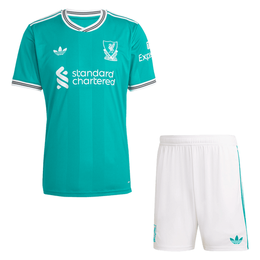 Liverpool Mens Third Away Soccer Kit 2025/26 Green