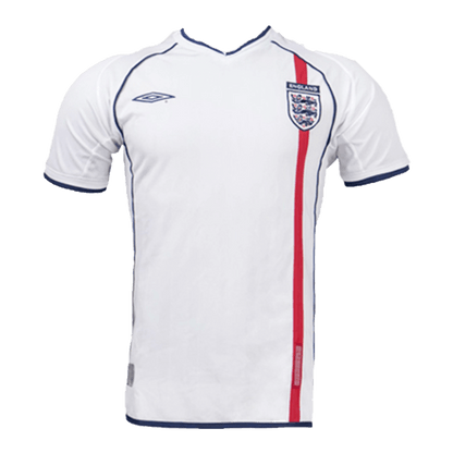 Retro England Mens Home Soccer Jersey 2002 White