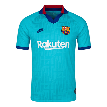 Retro Barcelona Mens Third Away Soccer Jersey 2019/20 Teal