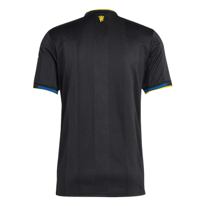 Manchester United Mens Third Away Soccer Jersey 2025/26 Black - Player Version