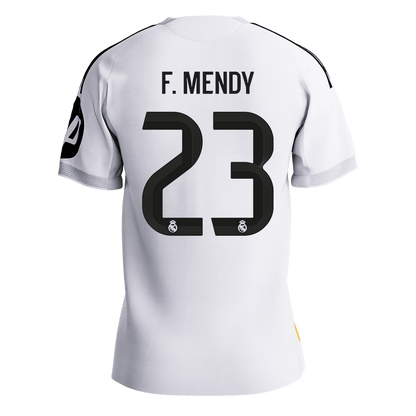 F.MENDY #23 Real Madrid Mens Home Soccer Jersey 2025/26 White - Player Version [PREMIUM]
