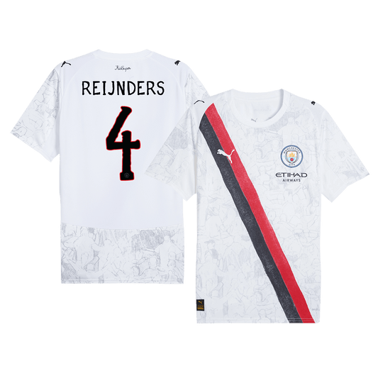 REIJNDERS #4 Manchester City Mens Soccer Jersey World Cup KidSuper 2025/26 White