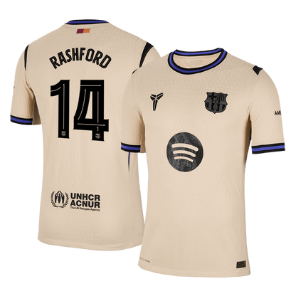 RASHFORD #14 Barcelona Mens Away Soccer Jersey UCL 2025/26 Yellow - Player Version