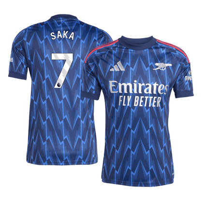 SAKA #7 Arsenal Mens Away Soccer Jersey 2025/26 Blue