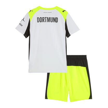 Borussia Dortmund Kids Away Soccer Kit 2025/26 Gray