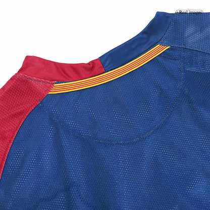 Retro XAVI #6 Barcelona Mens Home Soccer Jersey UCL Final UCL 2008/09 Blue&Red