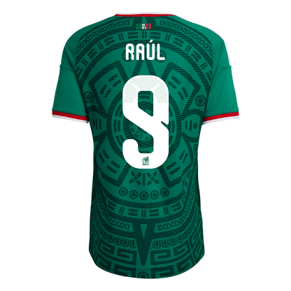 Raúl #9 Mexico Mens Home Soccer Jersey World Cup 2026 Green - Player Version