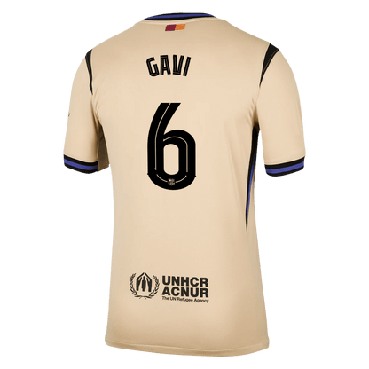 GAVI #6 Barcelona Mens Away Soccer Jersey UCL 2025/26 Yellow
