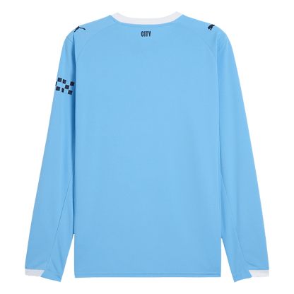 Manchester City Mens Home Long Sleeve Soccer Jersey 2025/26 Blue