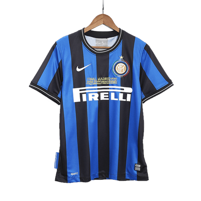 Retro Inter Milan Mens Home Soccer Jersey UCL Final UCL 2009/10 Black&Blue