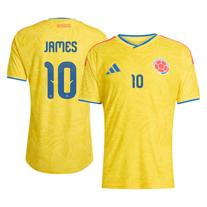 JAMES #10 Colombia Mens Home Soccer Jersey World Cup 2026 Yellow - Player Version