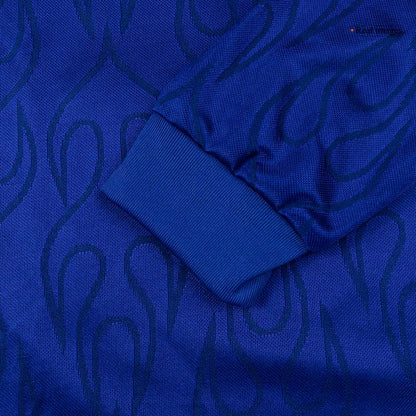 Retro Japan Mens Home Long Sleeve Soccer Jersey World Cup 1998 Blue