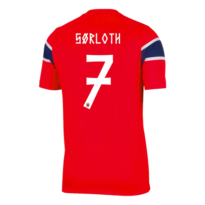 SØRLOTH #7 Norway Mens Home Soccer Jersey World Cup 2026 Red