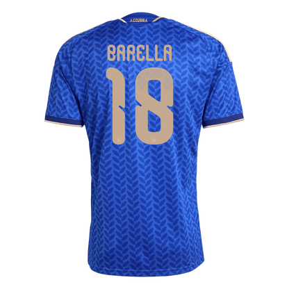 BARELLA #18 Italy Mens Home Soccer Jersey World Cup 2026 Blue [PREMIUM]