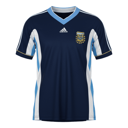 Retro Argentina Mens Away Soccer Jersey 1998 Navy