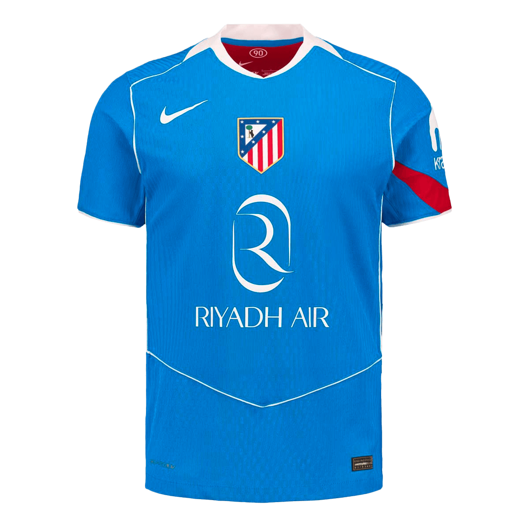 SØRLOTH #9 Atletico Madrid Mens Third Away Soccer Jersey 2025/26 Blue - Player Version