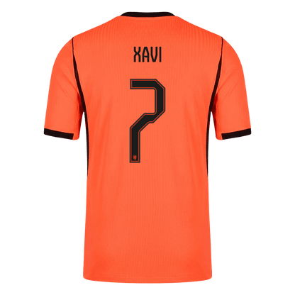XAVI #7 Netherlands Mens Home Soccer Jersey World Cup 2026 Orange - Player Version