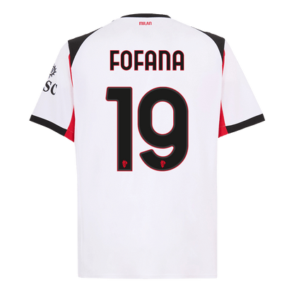 FOFANA #19 AC Milan Mens Away Soccer Jersey 2025/26 White