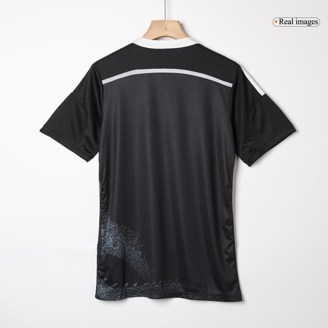 Retro MODRIĆ #19 Real Madrid Mens Third Away Soccer Jersey 2014/15 Black