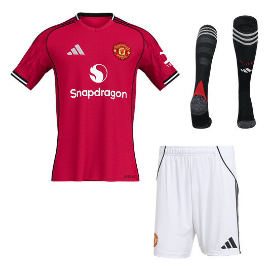 Manchester United Mens Home Soccer Full Set 2025/26 Red [PREMIUM]