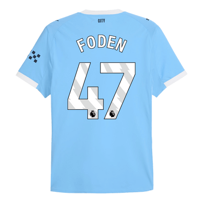 FODEN #47 Manchester City Mens Home Soccer Jersey 2025/26 Blue - Player Version
