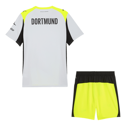 Borussia Dortmund Mens Away Soccer Kit 2025/26 Gray