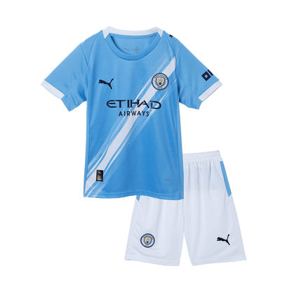 Manchester City Kids Home Soccer Kit 2025/26 Blue